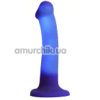 Фаллоимитатор с подсветкой Strap-On-Me Glow-LED Dildo M, сине-фиолетовый - Фото №1