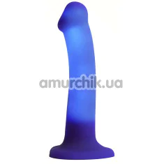 Фалоімітатор з підсвіткою Strap-On-Me Glow-LED Dildo M, синьо-фіолетовий - Фото №1