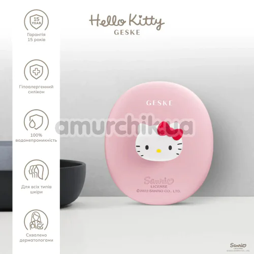Щітка для обличчя з тримачем Geske Facial Brush 3 in 1 - Hello Kitty, рожева