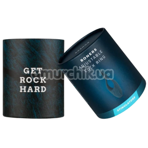 Віброкільце для члена Boners Adjustable Cock Ring, синє