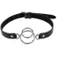 Кляп-кільце DS Fetish Double Metal Gag, чорний - Фото №1