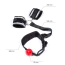 Бондажний набір Roomfun Ball Gag And Wrist Restraint Set, чорний - Фото №4