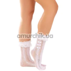 Носки Leg Avenue Sweetheart Lace Ankle Socks, белые - Фото №1