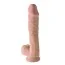 Фалоімітатор King Cock Plus Dual Density With Balls, 30.5 см тілесний - Фото №4