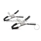 Зажимы для сосков с колечками Easy Toys Nipple Clamps, серебряные - Фото №1