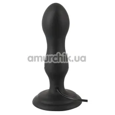 Анальна пробка з ротацією Black Velvets Anal Twist Plug, чорна - Фото №1