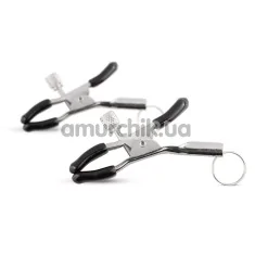 Зажимы для сосков с колечками Easy Toys Nipple Clamps, серебряные - Фото №1
