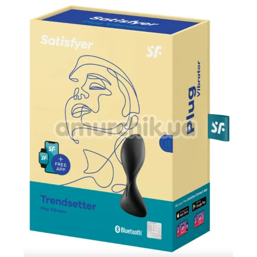 Анальна пробка з вібрацією Satisfyer Trendsetter, чорна