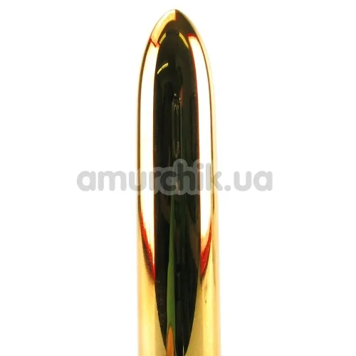 Вибратор Precious Metal Gems 17 см, золотой