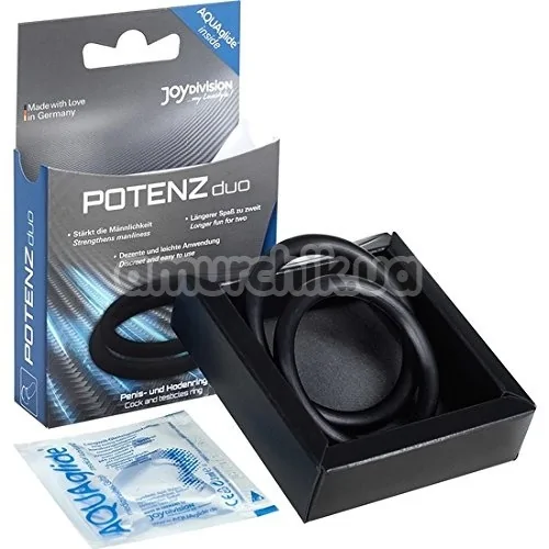 Набор из 2 эрекционных колец PotenzDuo Medium, черный