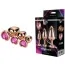 Набір з 3 анальних пробок з рожевим кристалом Gleaming Love Gold Plug Set, золотий - Фото №1