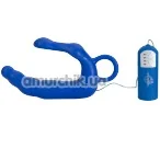Вибростимулятор простаты для мужчин Mens Pleasure Wand Extra Large, 20 см синий - Фото №1