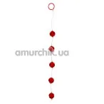 Анальні кульки Clear Anal Beads червоні - Фото №1