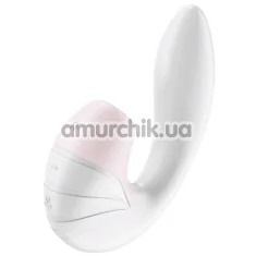 Вібратор з вакуумним стимулятором Satisfyer Supernova, білий - Фото №1