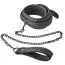 Ошейник с длинным поводком Blaze Luxury Fetish Collar and Leash 21947, черный - Фото №1