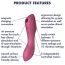 Симулятор орального сексу для жінок з вібрацією Satisfyer Curvy Trinity 3, червоний - Фото №5