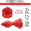Анальна пробка з вібрацією Booty Sparks 28X Silicone Vibrating Rose Anal Plug L, червона - Фото №7