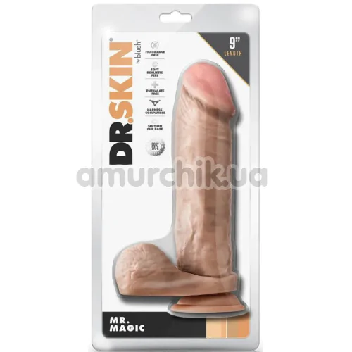 Фаллоимитатор Dr. Skin Mr. Magic 9, телесный