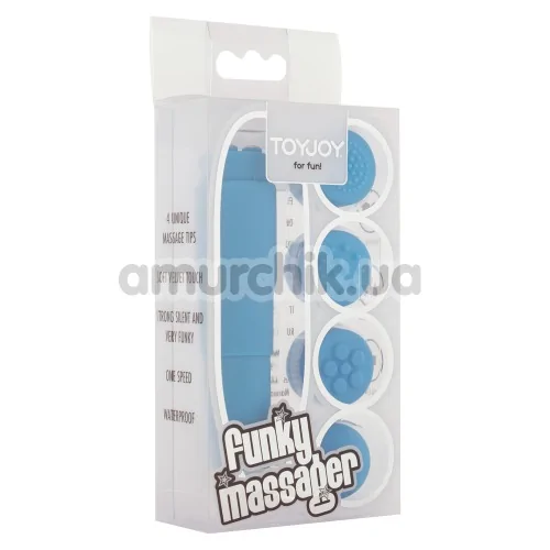 Кліторальний вібратор Funky Massager, блакитний