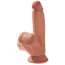 Фаллоимитатор King Cock Plus 7 Triple Density Cock With Swinging Balls, светло-коричневый - Фото №2