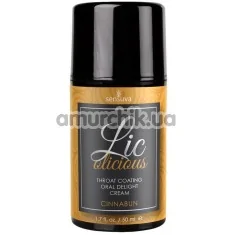 Крем для минета Sensuva Lic-O-Licious Throat Coating Oral Delight Cream Cinnabun - коричная булочка, 50 мл - Фото №1