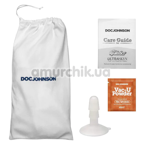 Фалоімітатор з еякуляцією Doc Johnson The Realistic Cock Squirting 9.5, тілесний