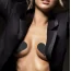Прикраси для сосків Bijoux Indiscrets Flash Glitter Pasties Heart, чорні - Фото №3
