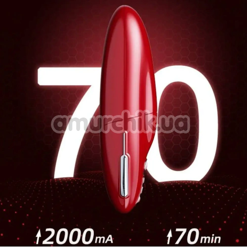 Секс-машина з підігрівом Qingnan No.9 Handheld Vibrating And Rotating Thruster, червона
