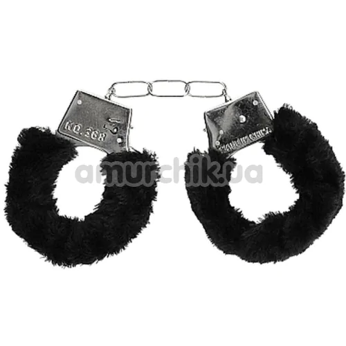 Наручники Ouch! Beginner's Furry Handcuffs, черные - Фото №1