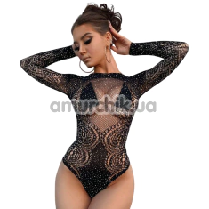 Боди Star Night Fishnet Circle Sparks Bodysuit, черное - Фото №1