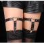 Подвязки для чулок Star Night Double Straps Heart O Ring, черные - Фото №3