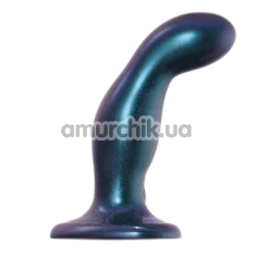 Вібратор для точки G Strap-On-Me Fingering & Vibrating Dildo M, синій - Фото №1
