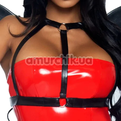 Портупея Leg Avenue Leather Bat Wing Body Harness, черная