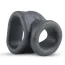 Эрекционное кольцо для члена Boners Liquid Silicone 2 in 1 Ballstretcher, серое - Фото №4