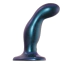 Вібратор для точки G Strap-On-Me Fingering & Vibrating Dildo M, синій - Фото №1