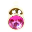 Анальна пробка з рожевим кристалом Boss Series Exclusivity Jewellery Gold Plug, золота - Фото №2