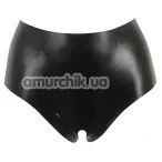 Трусики Sharon Sloane Latex Open Croch Panties, чорні - Фото №1