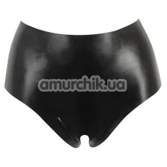 Трусики Sharon Sloane Latex Open Croch Panties, черные - Фото №1