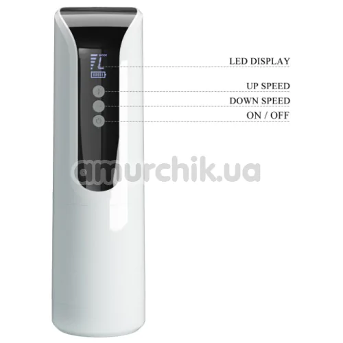 Мастурбатор с ротацией и толчками Pretty Love Kahleah, белый