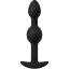 Анальная пробка Alume Silicone Two Ball Plug M, черная