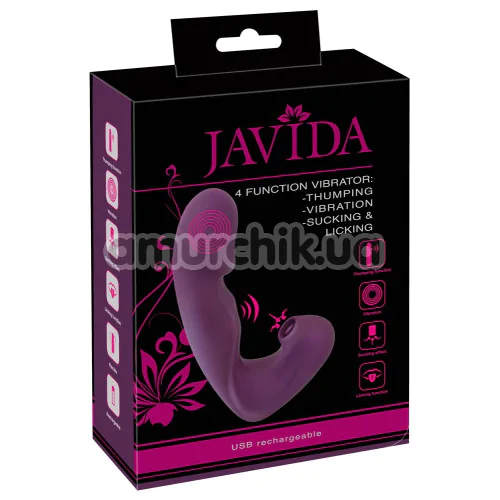 Вібратор з пульсацією Javida 4 Function Vibrator, фіолетовий