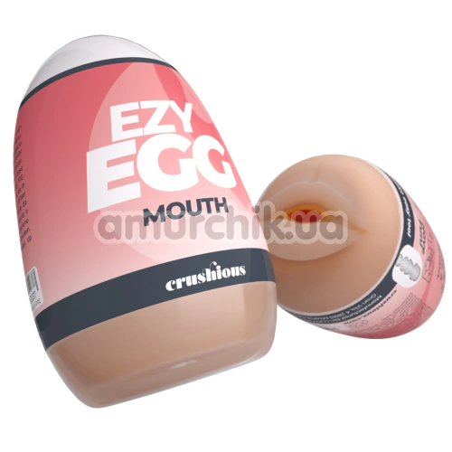Симулятор орального секса Crushious Ezy Egg Mouth, телесный - Фото №1