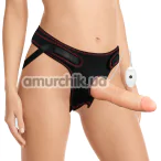 Cтрапон с вибрацией Ingen Easy Strapon Set 7.5, телесный - Фото №1