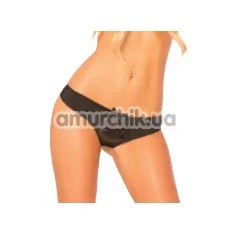 Трусики-стринги Lux Tux Micro & Mesh Bow Thong, черные - Фото №1
