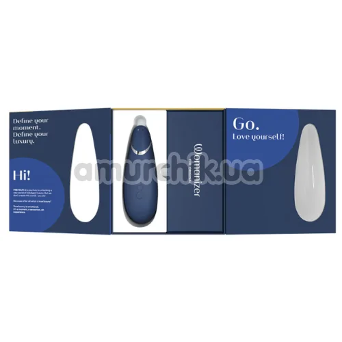 Симулятор орального секса для женщин Womanizer Premium 2, синий