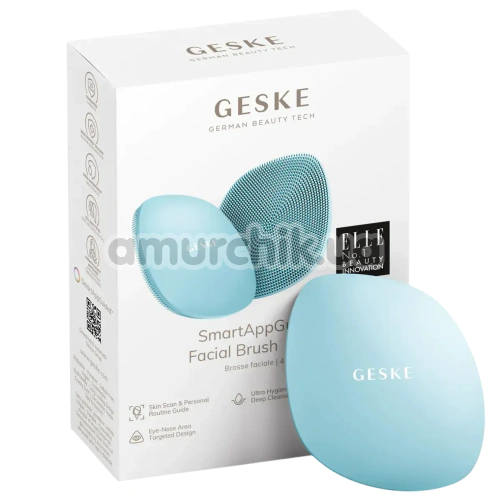 Щетка для лица Geske Facial Brush 4 in 1, бирюзовая