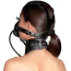 Маска с фаллоимитатором и ошейником Zado Leather Mask With Dildo, черная - Фото №2