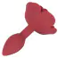 Анальна пробка Silicone Rose Butt Plug, червона - Фото №3
