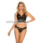 Комплект Obsessive Giully, чорний: топ + трусики - Фото №1