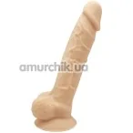 Фаллоимитатор Real Love Premium Silicone Dildo 9 с мошонкой, телесный - Фото №1